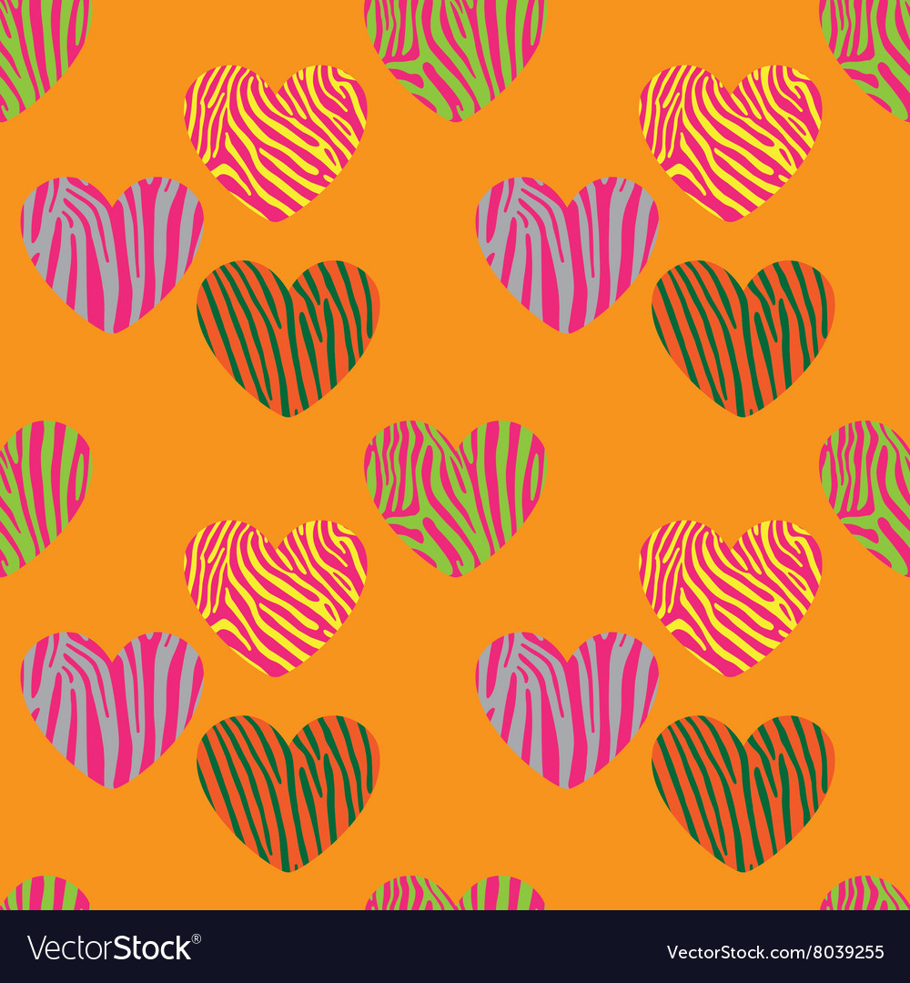 Seamless pattern with heart shapes