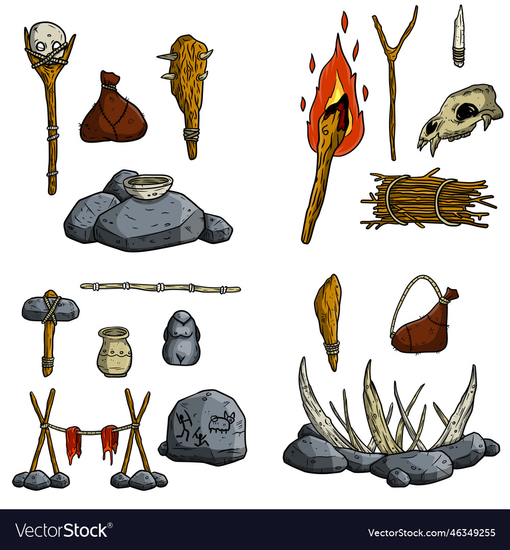 Set of items primitive man