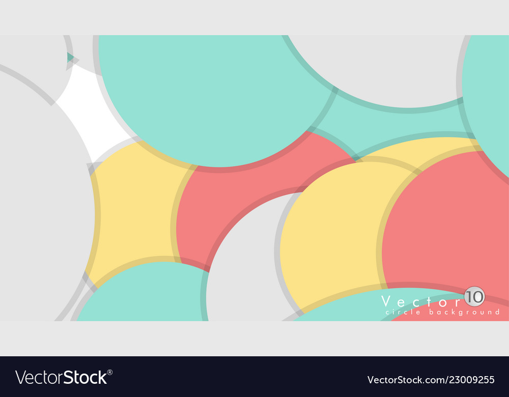 Simple and colorful circles background design vector image Simple and colorful circles background design