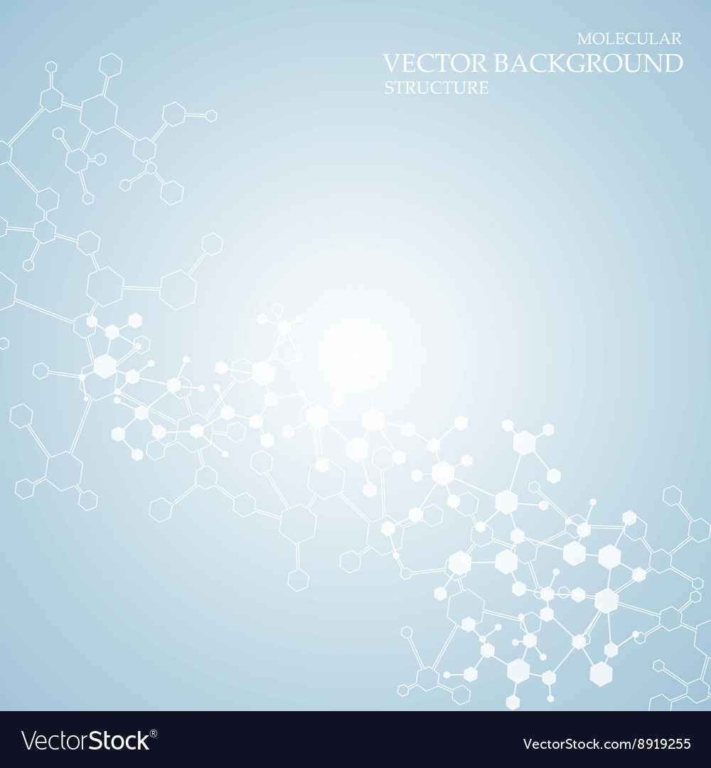 Structure molecule and communication dna atom Vector Image