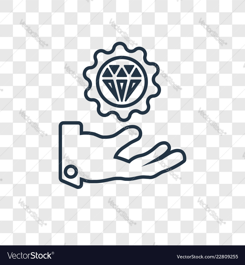 Value concept linear icon isolated on transparent