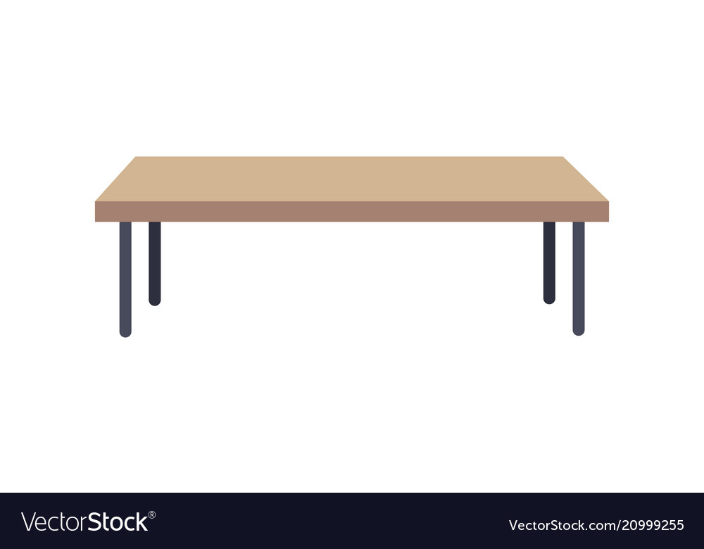 Wooden Table - White Background