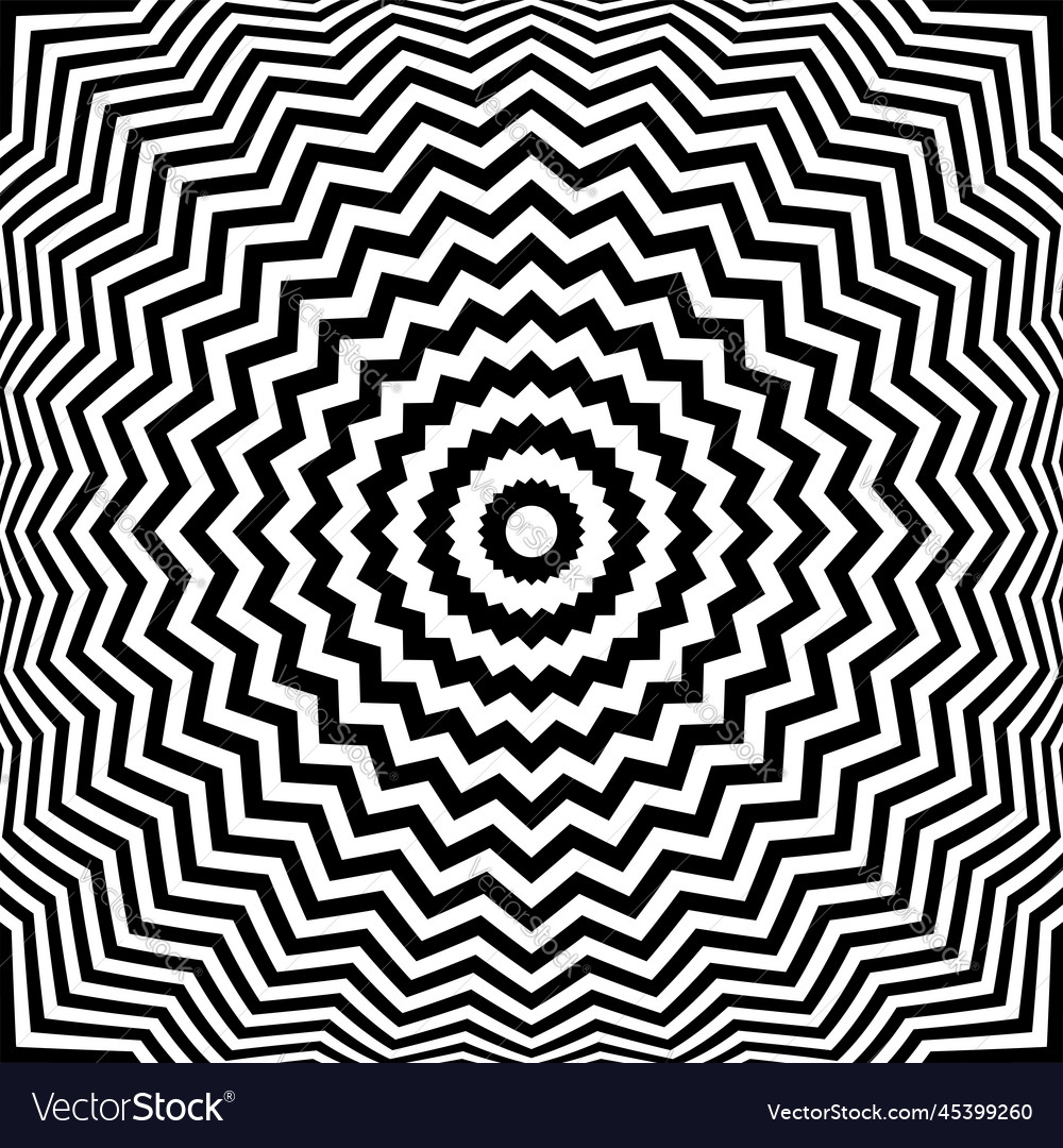 Abstract zig zag lines op art pattern