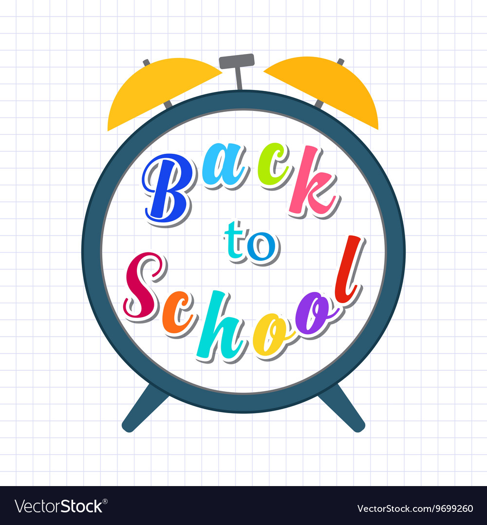 Alarm cloack with text yellow background back