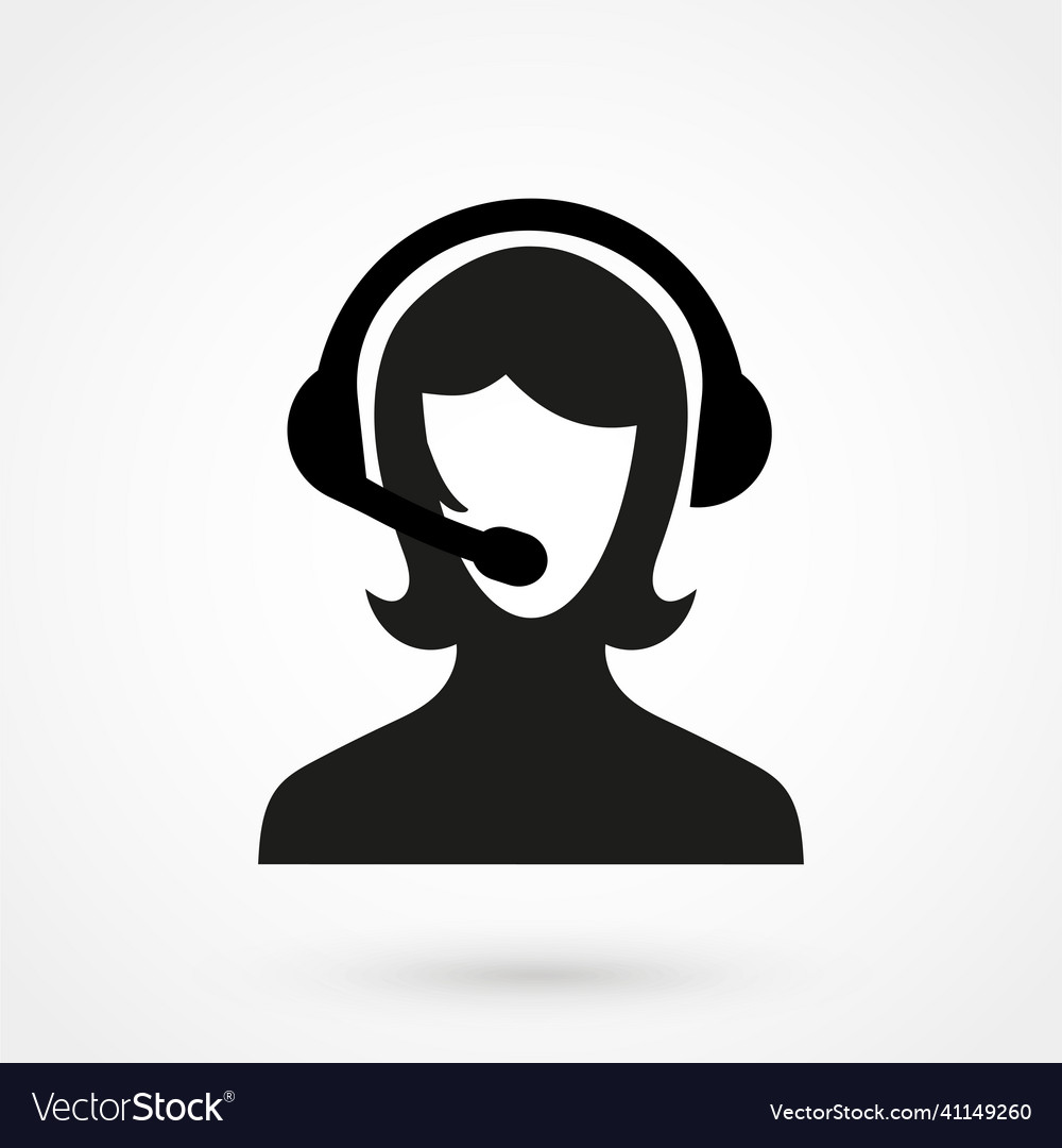 Call center operator in a simple style Vector Image Call center operator in a simple style