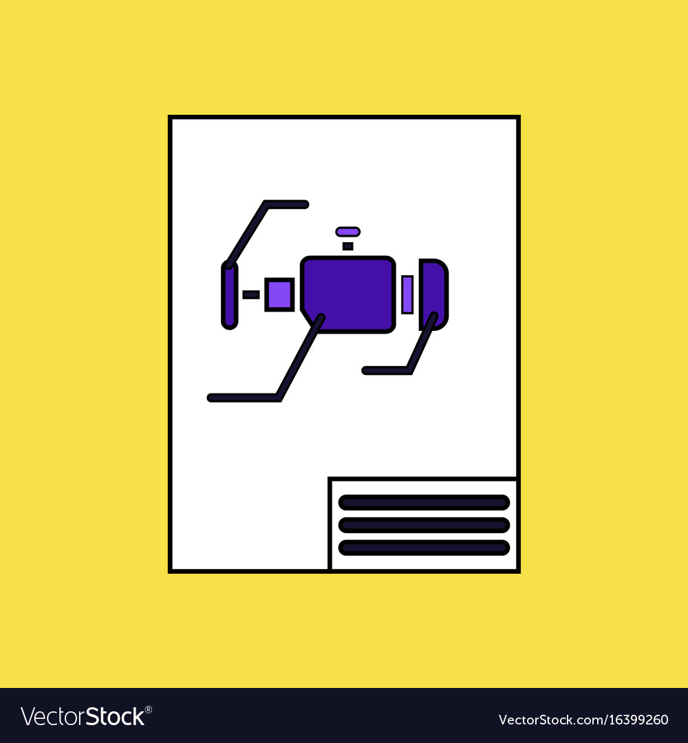 Flat icon design collection motor circuit