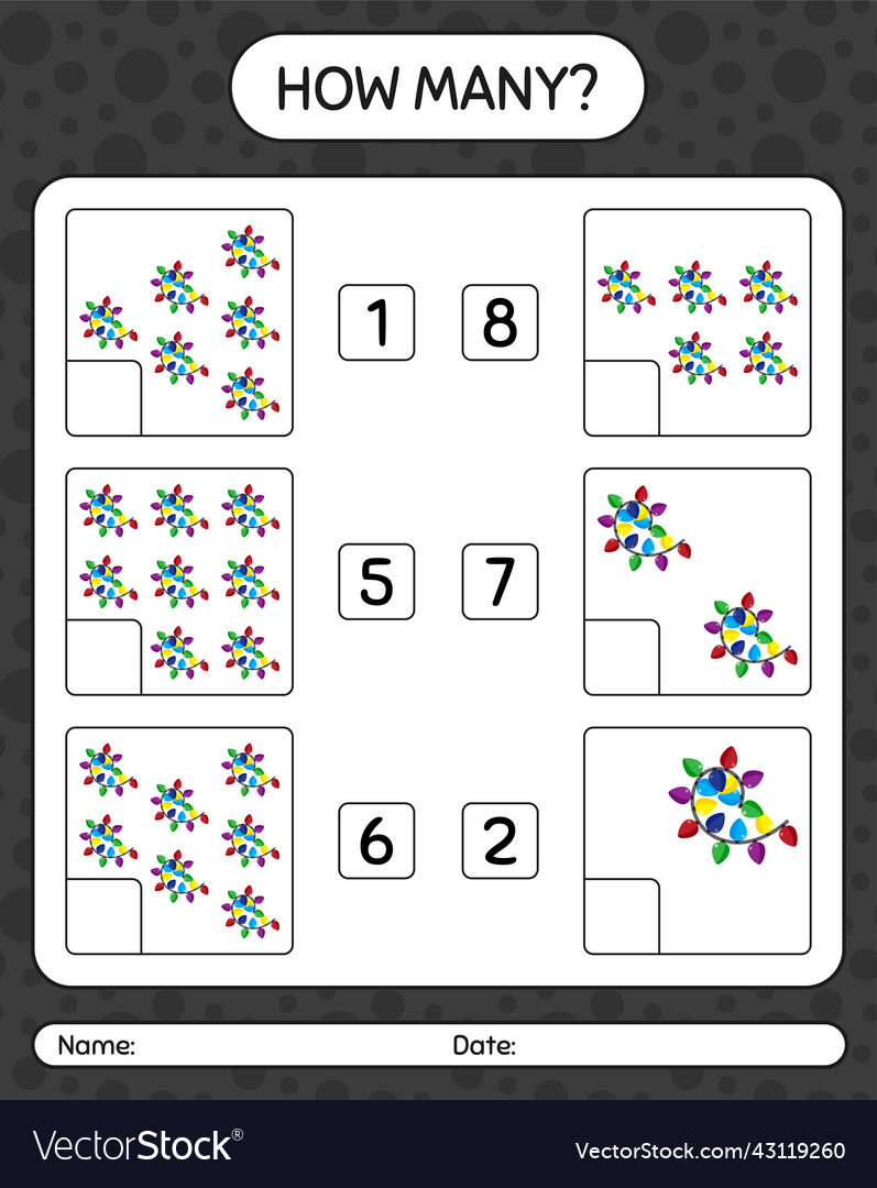How many counting game with string light