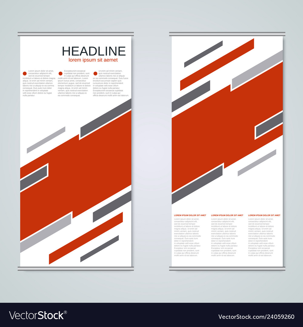 Modern roll-up business banners design template