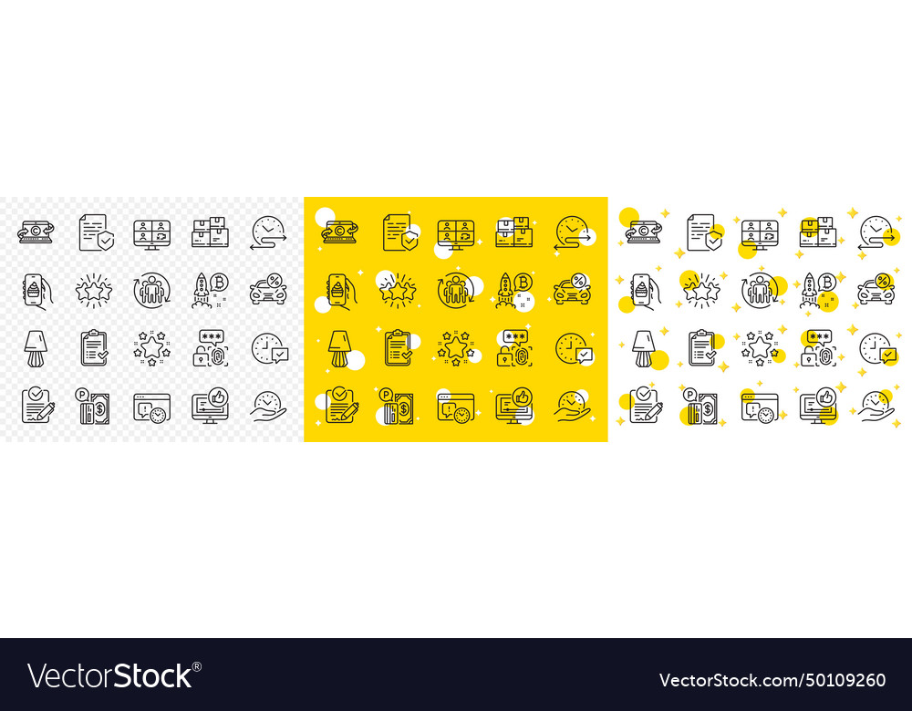 Outline biometric security safe time and bitcoin vector image Outline biometric security safe time and bitcoin