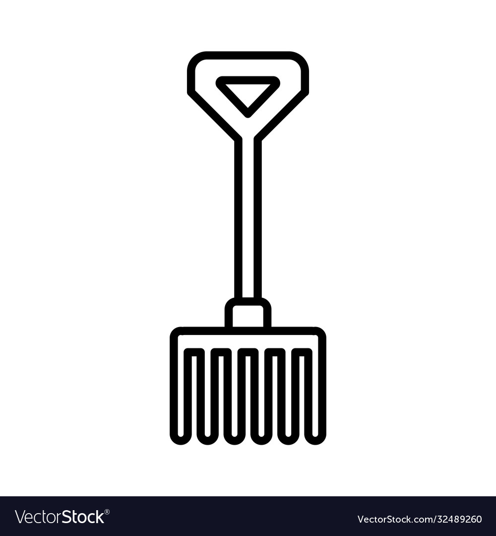 Rake line style icon design
