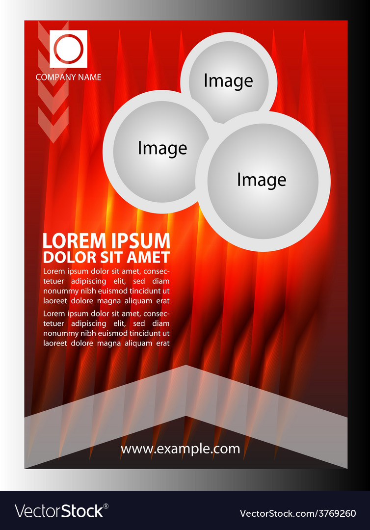 Red background flyer Royalty Free Vector Image
