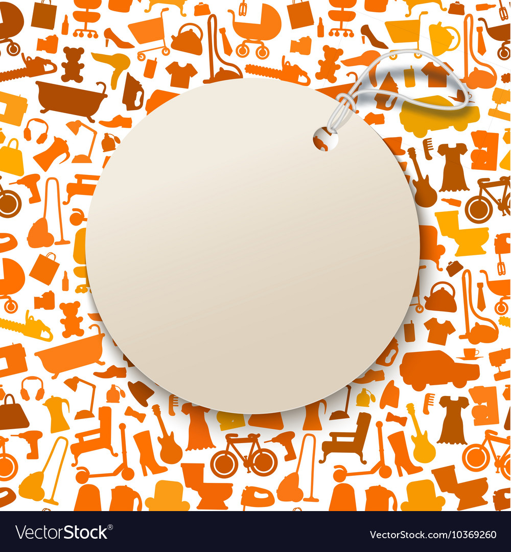 Shopping icons pattern with theme for sale