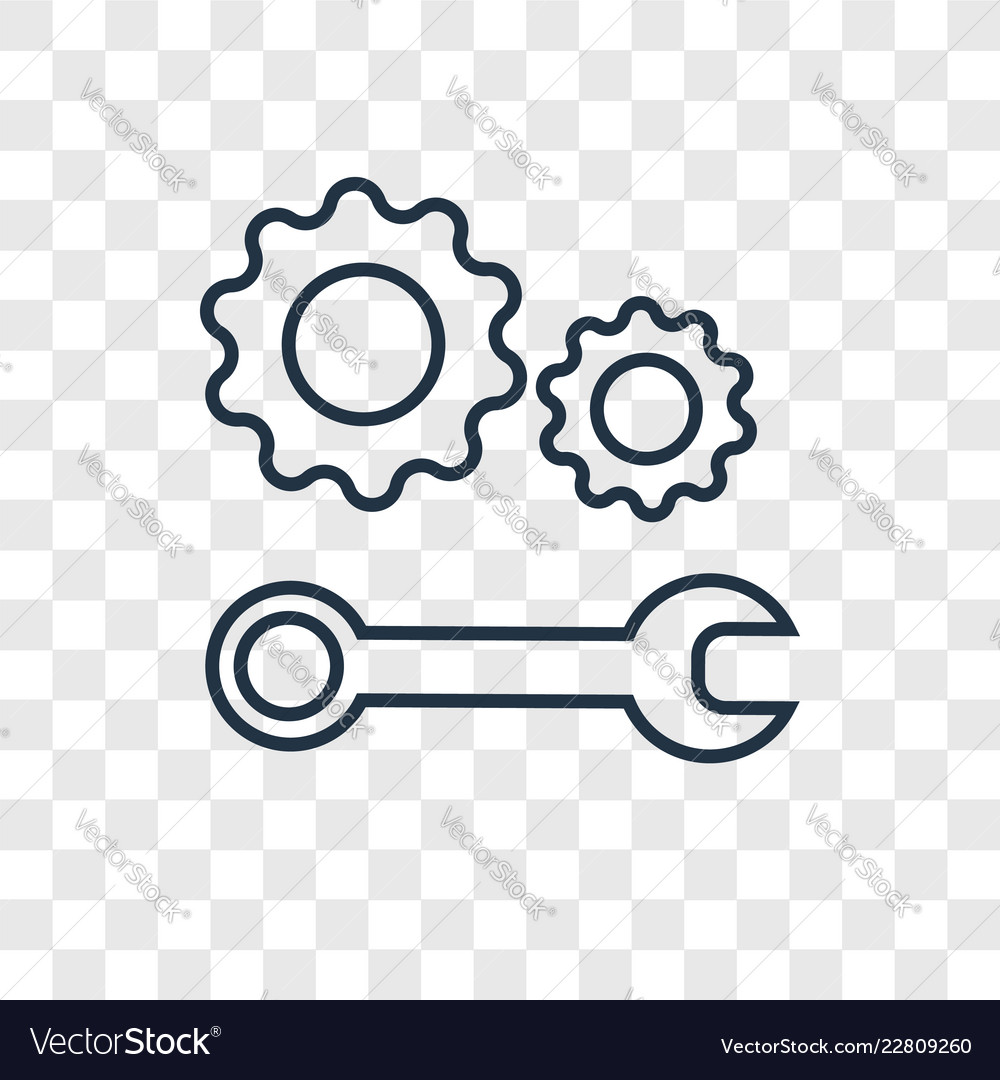 Technical support concept linear icon isolated vector image Technical support concept linear icon isolated