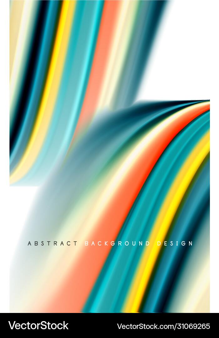 Abstract background - fluid color gradient waves Vector Image