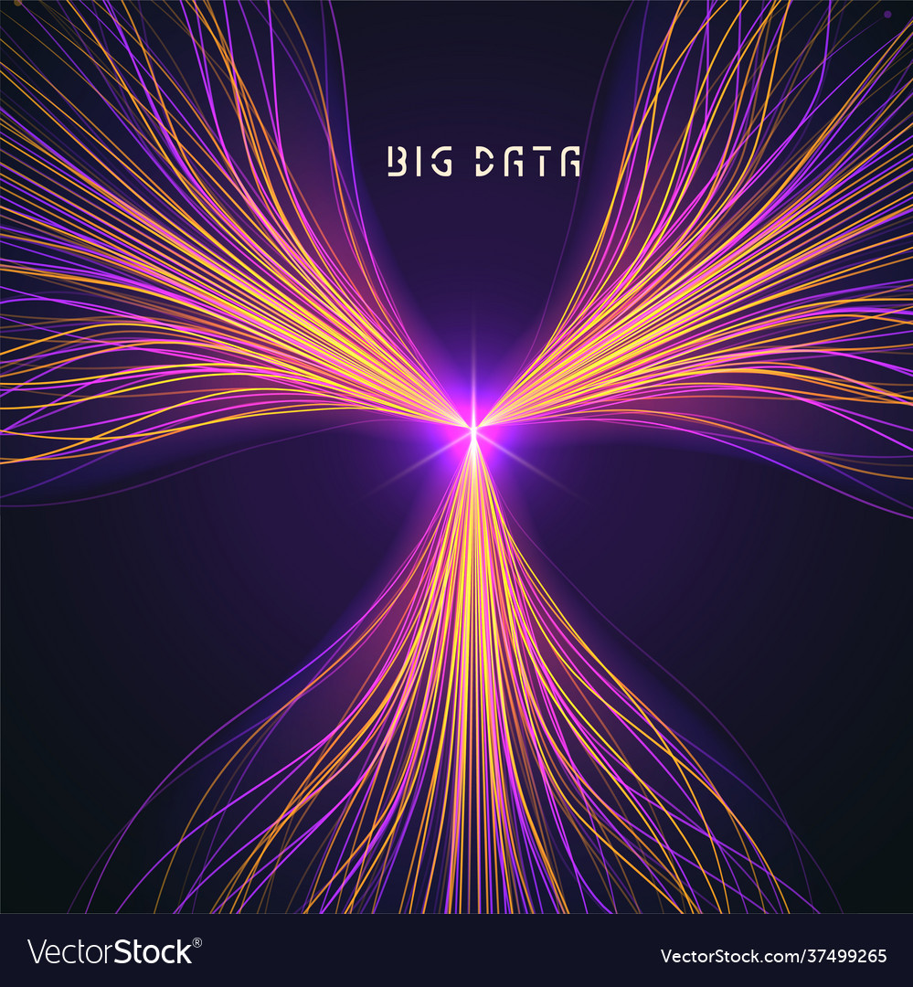 Abstract data transmission visualization Vector Image Abstract data transmission visualization