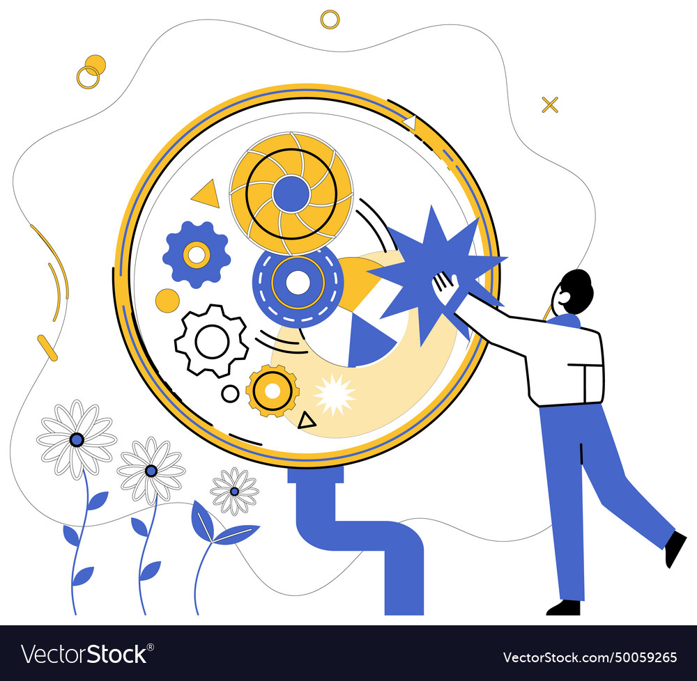 Advanced idea uniqueness is lighthouse guiding vector image Advanced idea uniqueness is lighthouse guiding