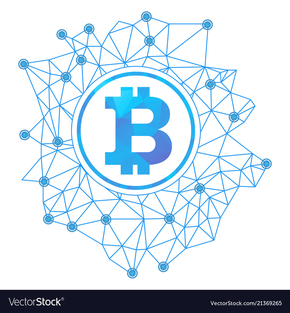 Bitcoin network concept vector image Bitcoin network concept