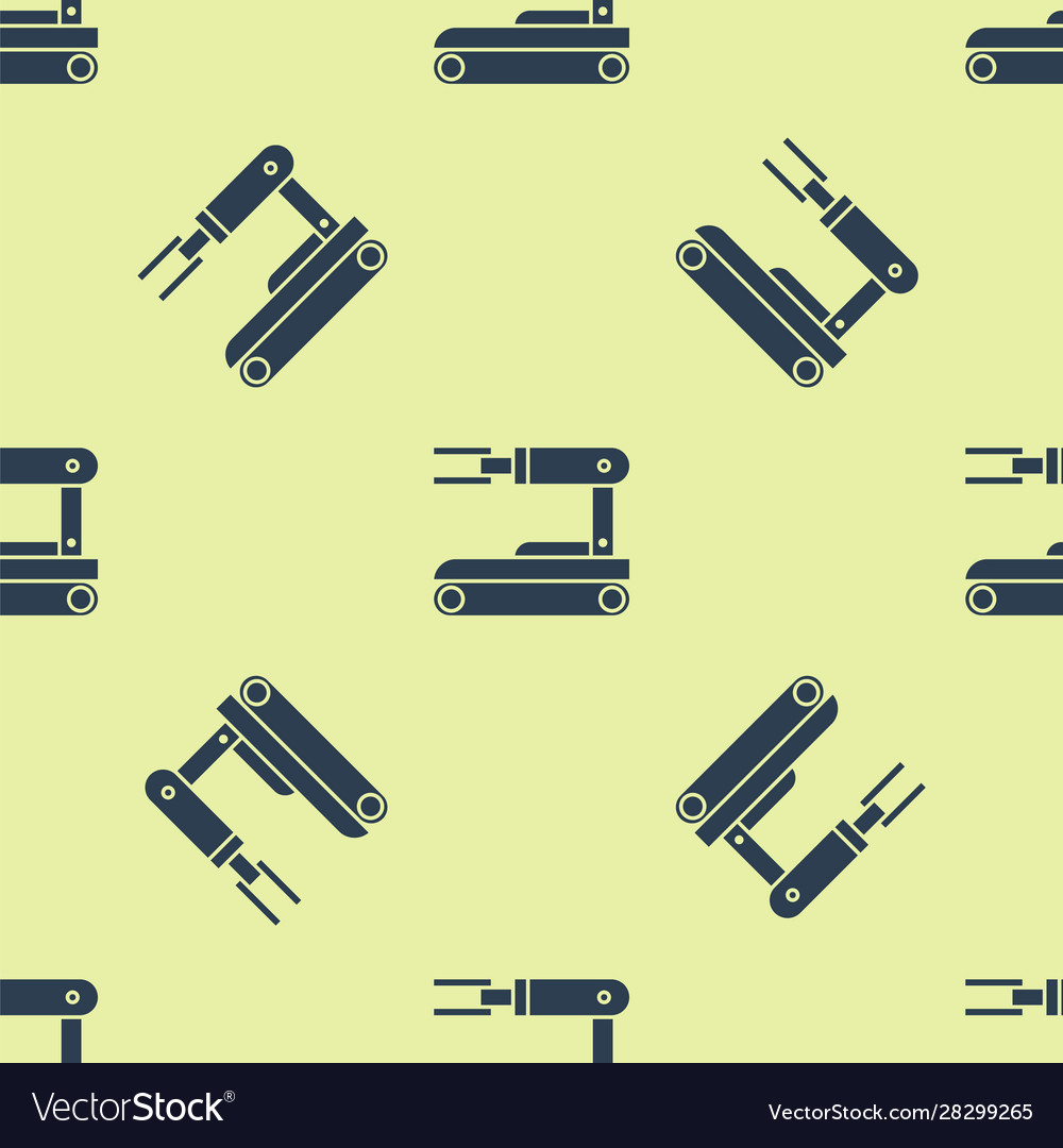Blue robot icon isolated seamless pattern vector image Blue robot icon isolated seamless pattern