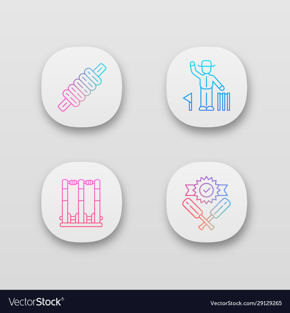 Cricket Championship App Icons setzen Sport