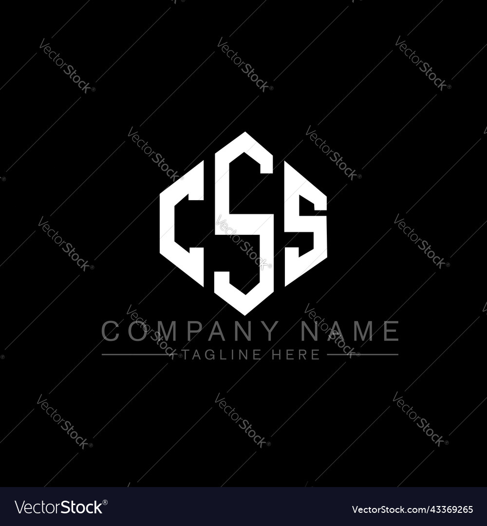 Css letter logo design with polygon shape