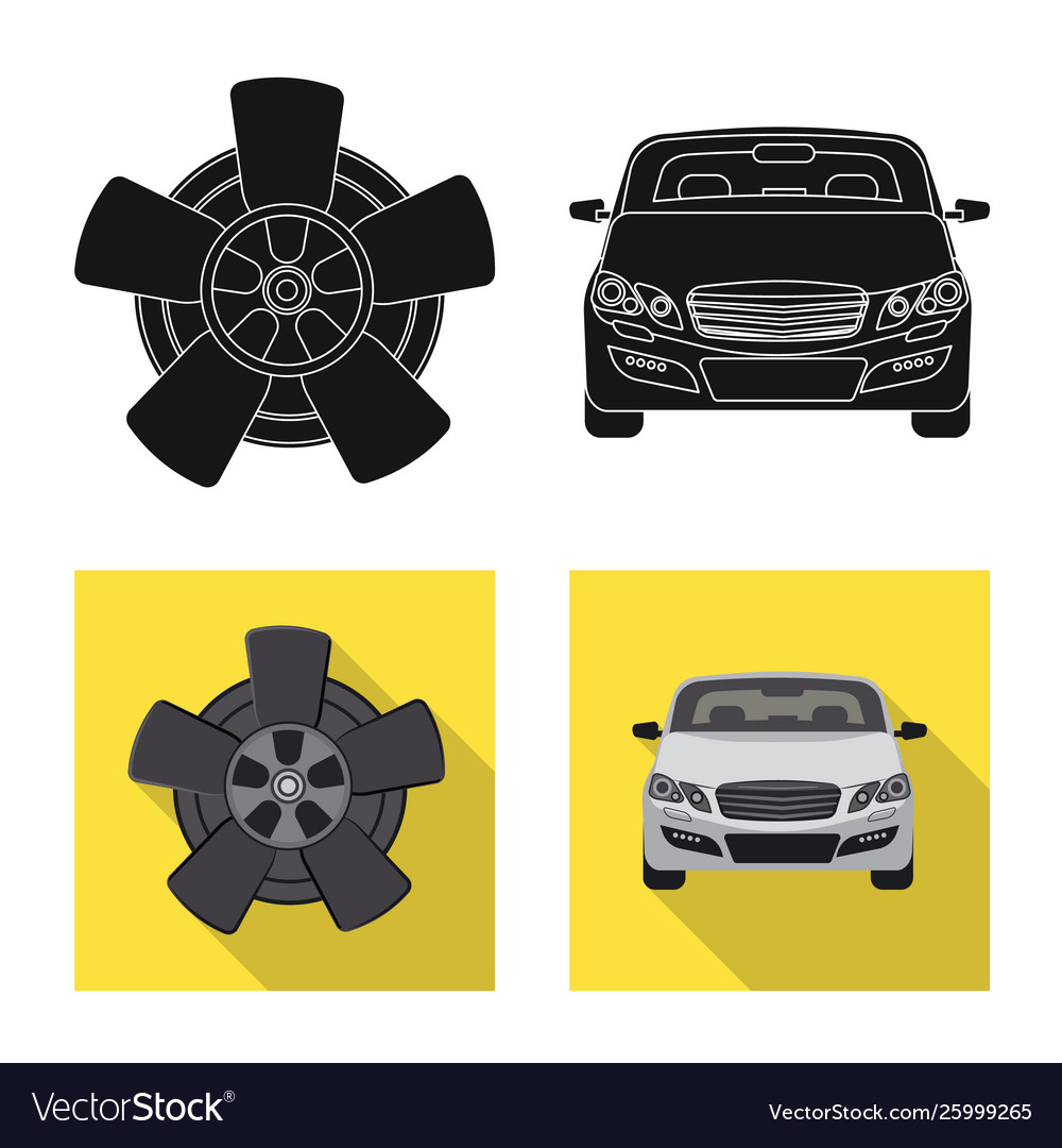Design auto and part icon set