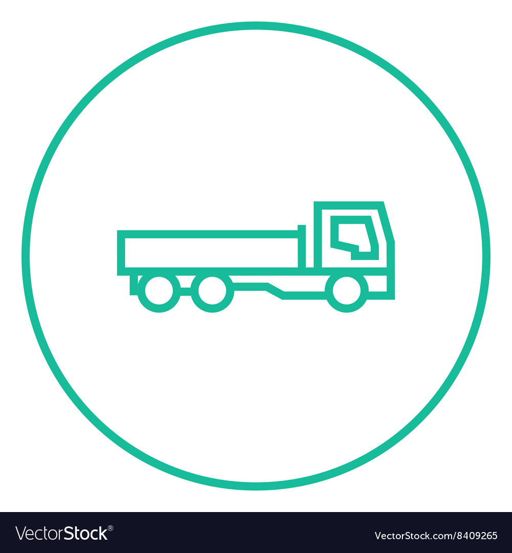 Dump truck line icon