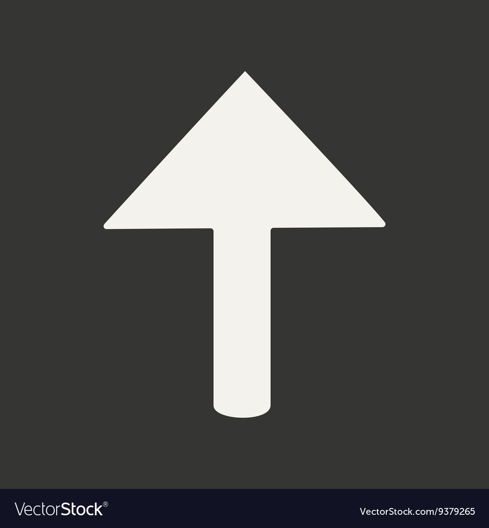 Flat in black and white mobile application arrow