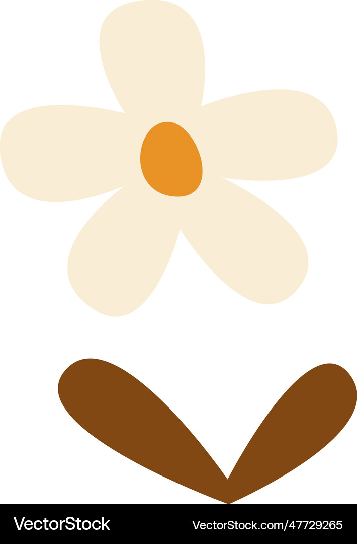 Flower with stem Royalty Free Vector Image - VectorStock