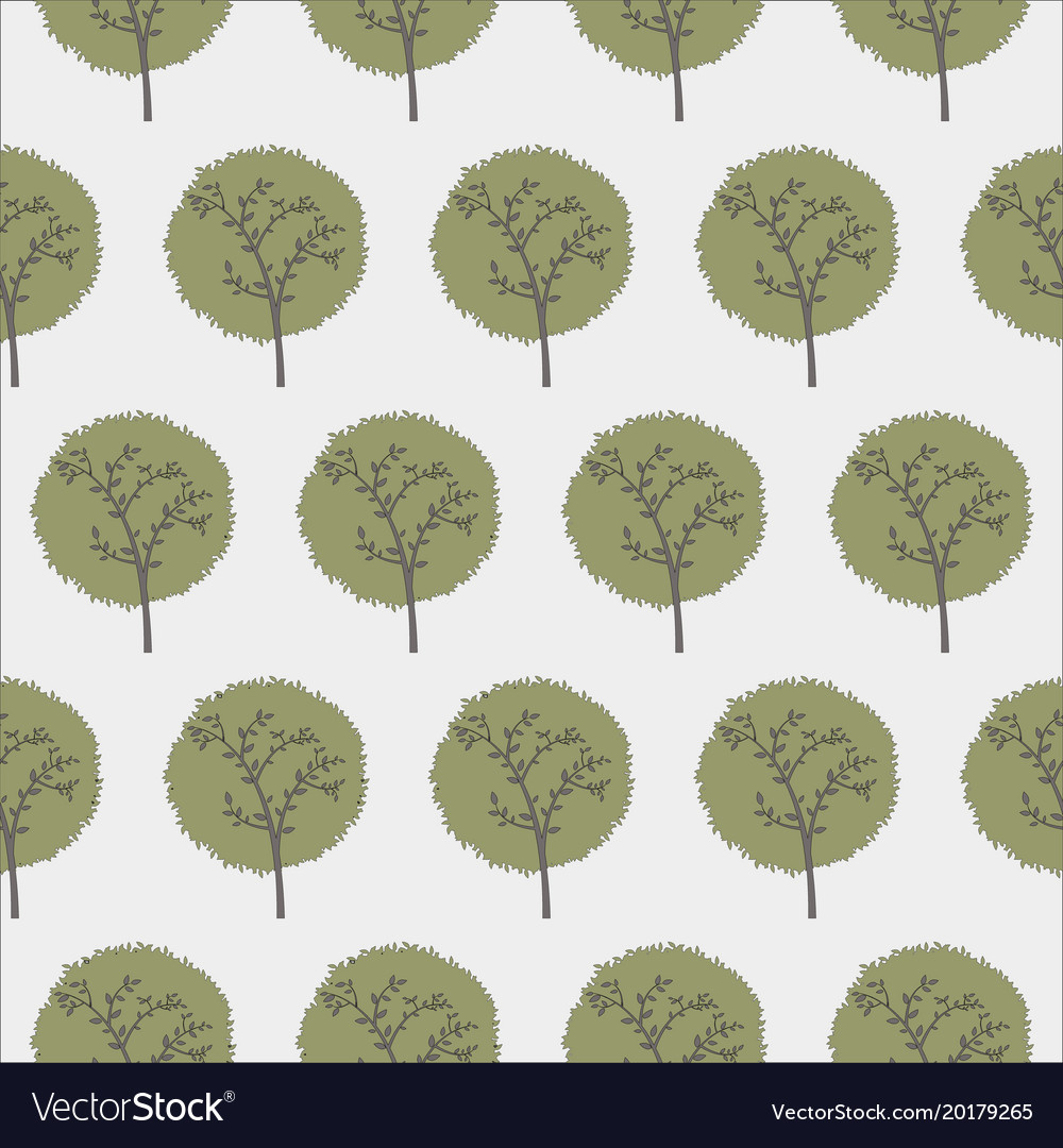 Forest seamless pattern with various type