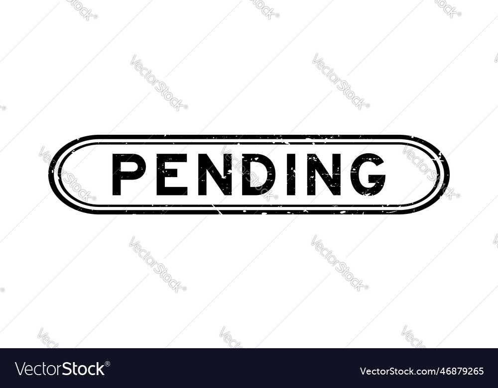 Grunge black pending word rubber seal stamp vector image Grunge black pending word rubber seal stamp