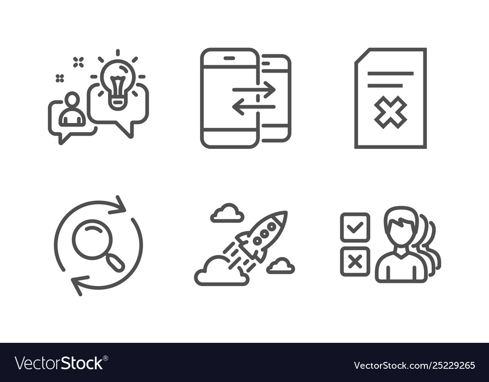 Idea delete file and search icons set phone