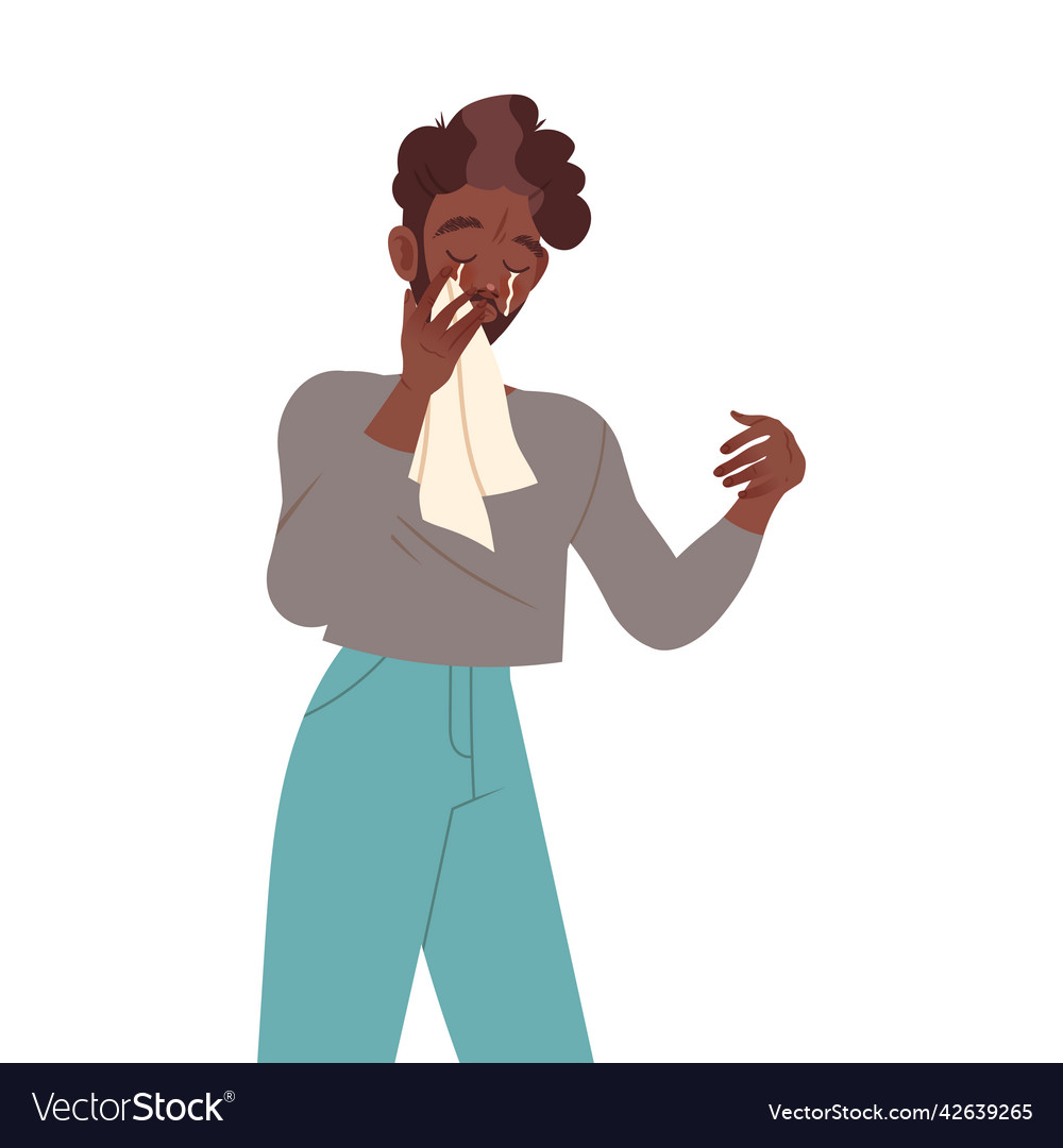 Man character with handkerchief crying weeping Vector Image Man character with handkerchief crying weeping