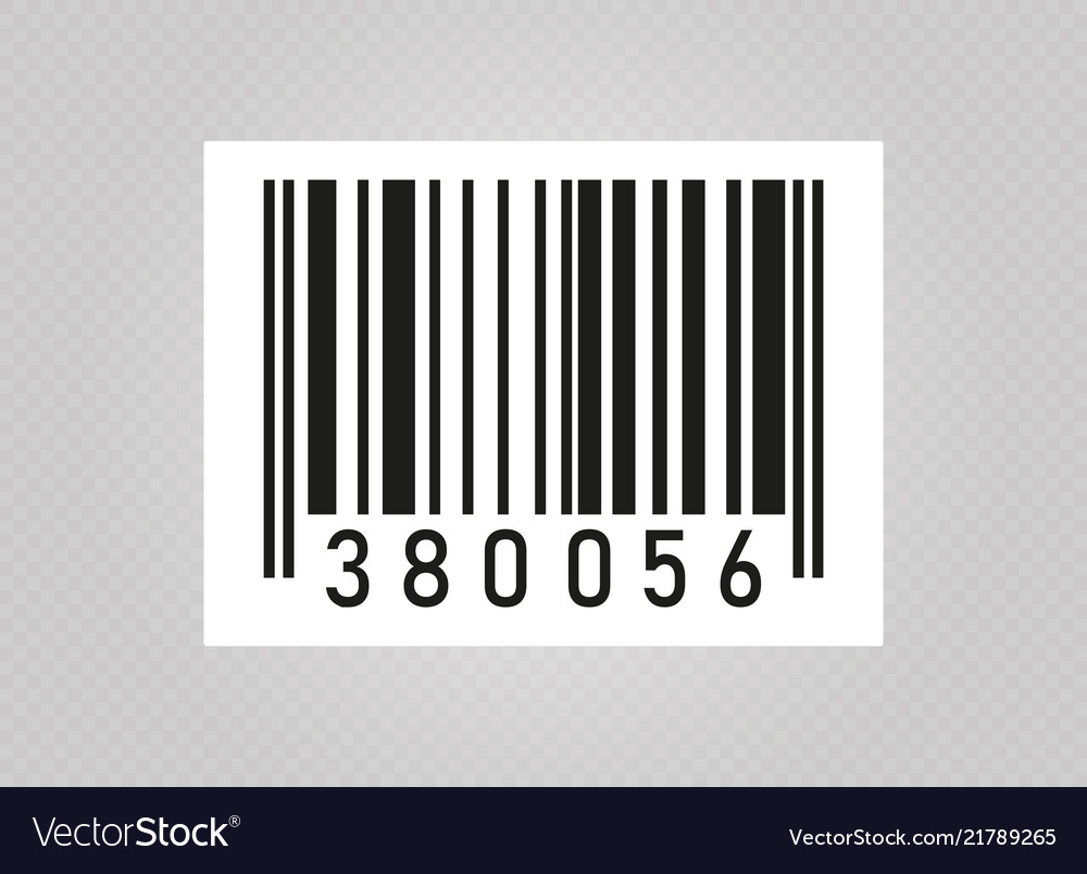 Realistic bar code vector image Realistic bar code
