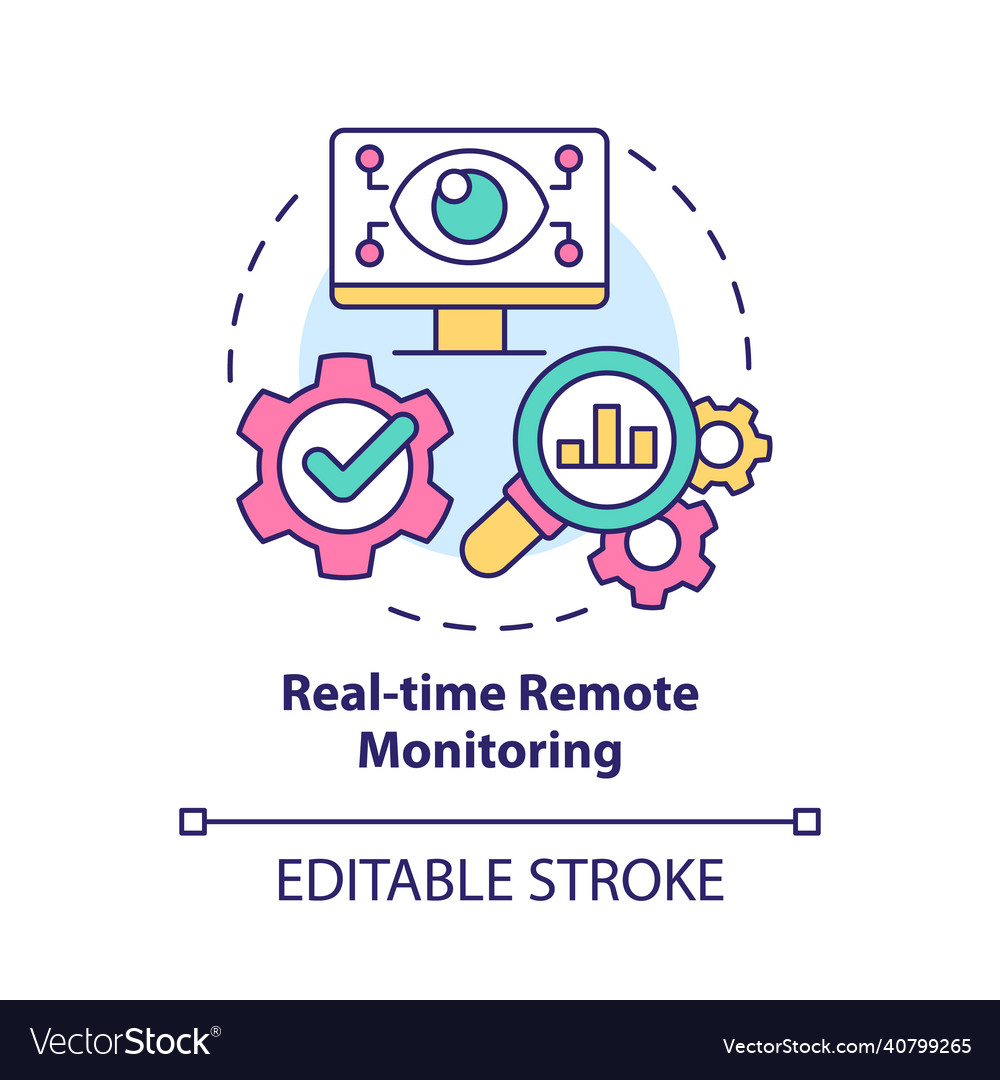 Remote Monitoring Concept Icon