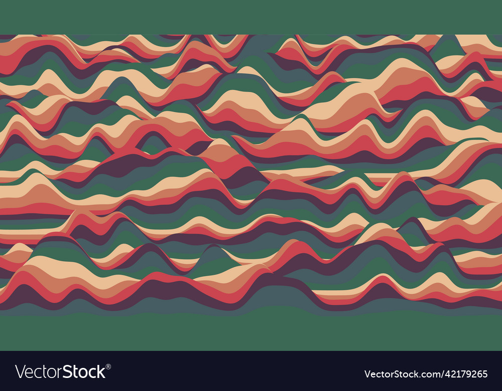 Retro reddish stripes colorful distorted backdrop