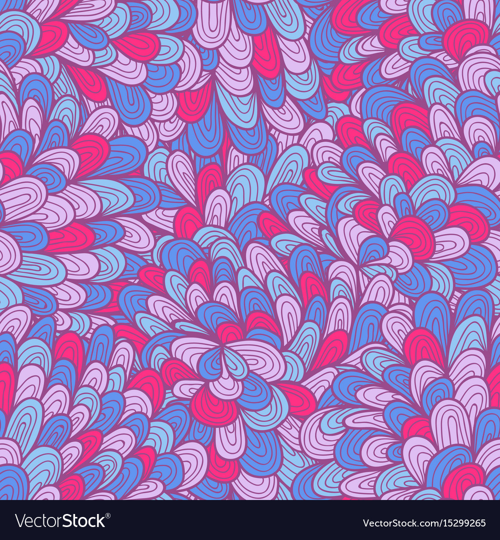 Seamless hand drawn abstract pattern with swirls