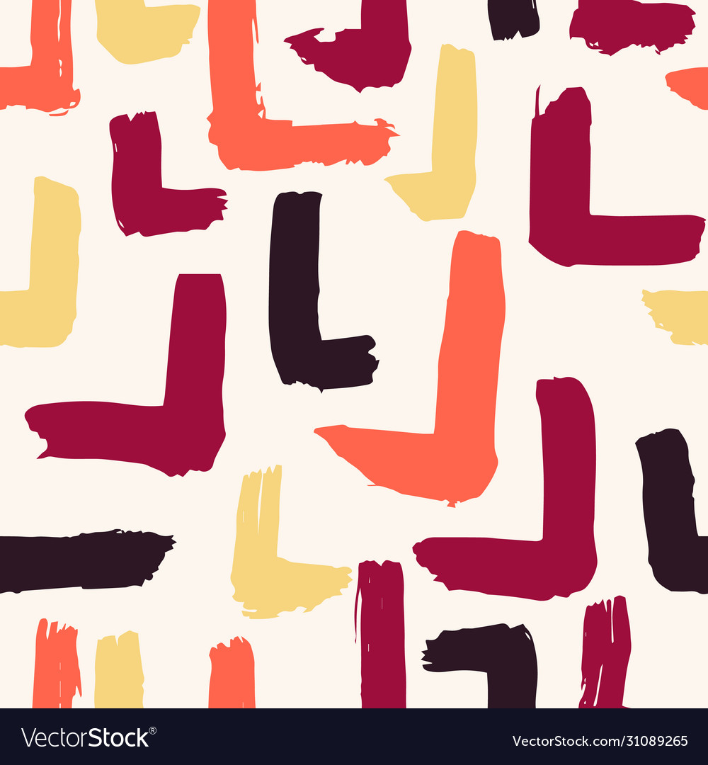 Seamless pattern with textured strokes vector image Seamless pattern with textured strokes