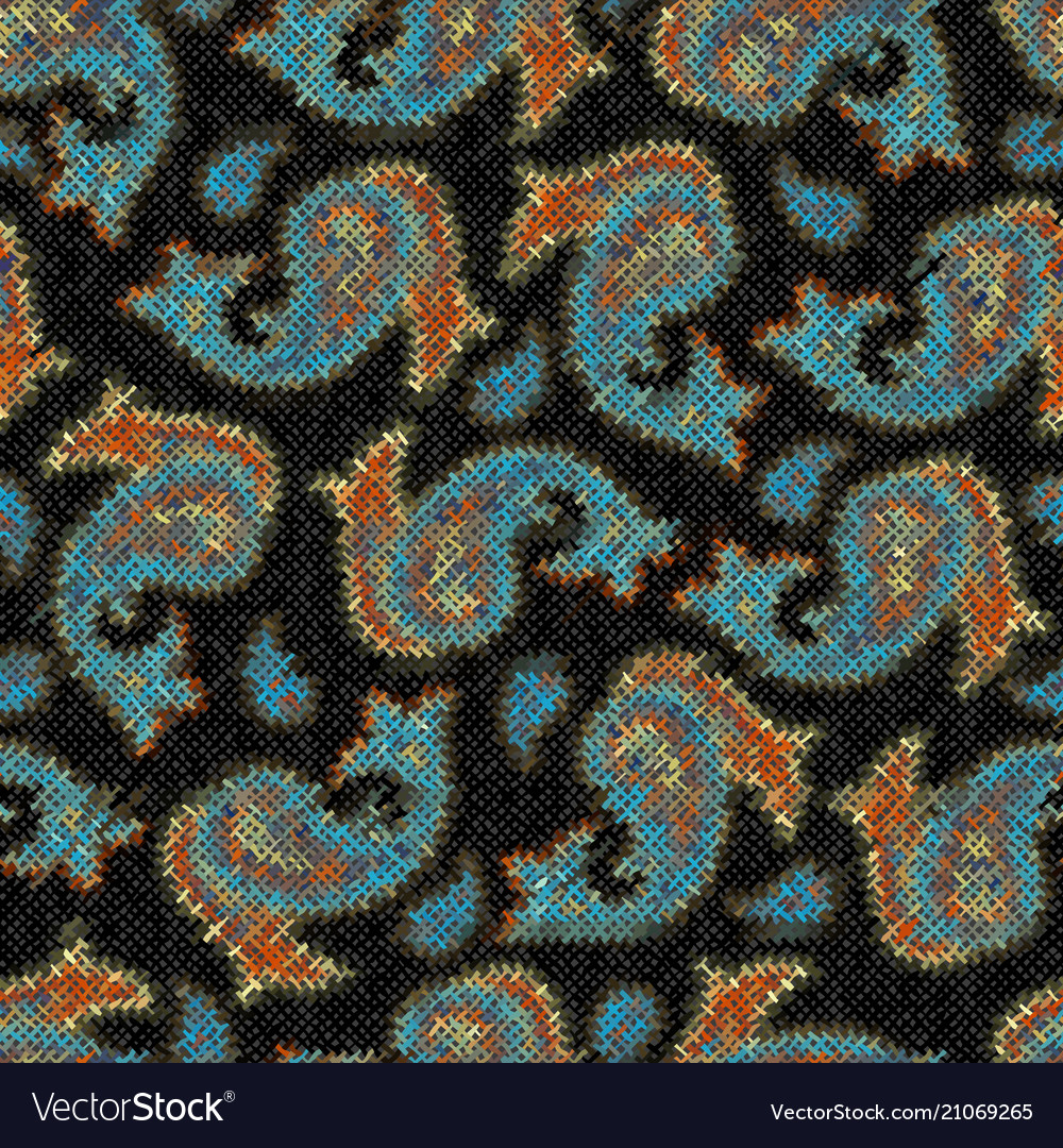 Seamless rough canvas vector image Seamless rough canvas