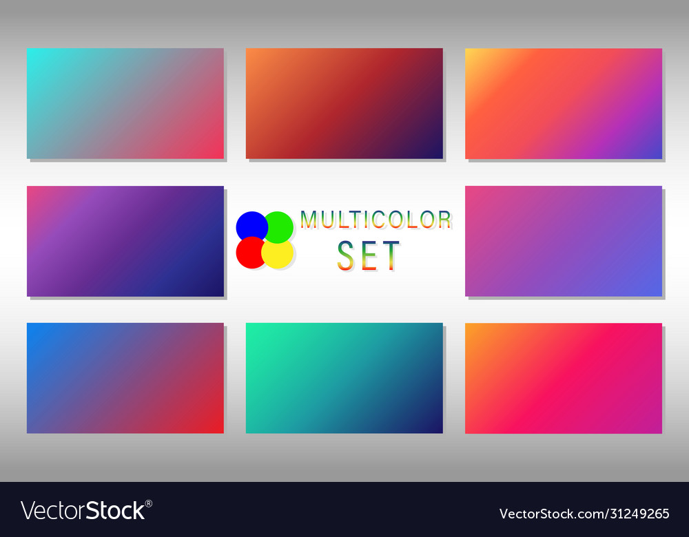Set multi-colored abstract colorful backgrounds vector image Set multi-colored abstract colorful backgrounds