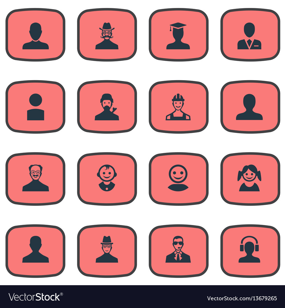 Set of simple avatar icons