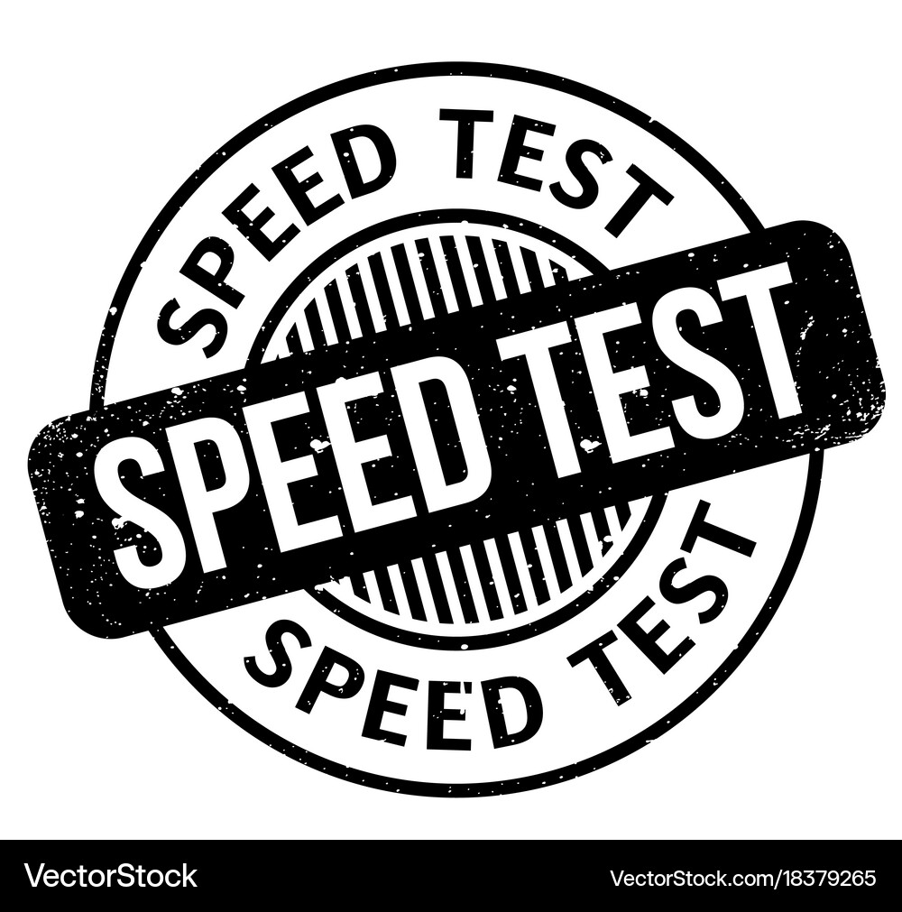 Speed test rubber stamp Royalty Free Vector Image