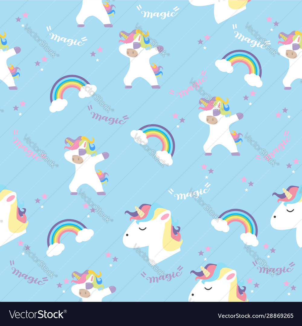 Unicorn with rainbows in color pastel pattern Vector Image Unicorn with rainbows in color pastel pattern