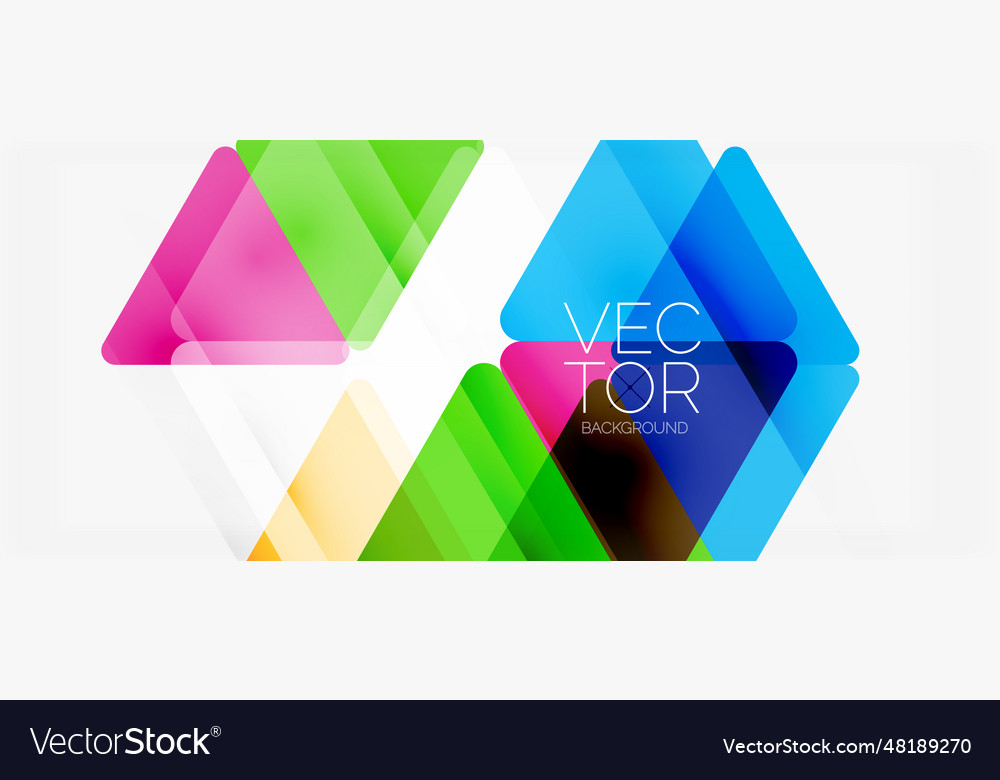Abstract background color transparent triangles
