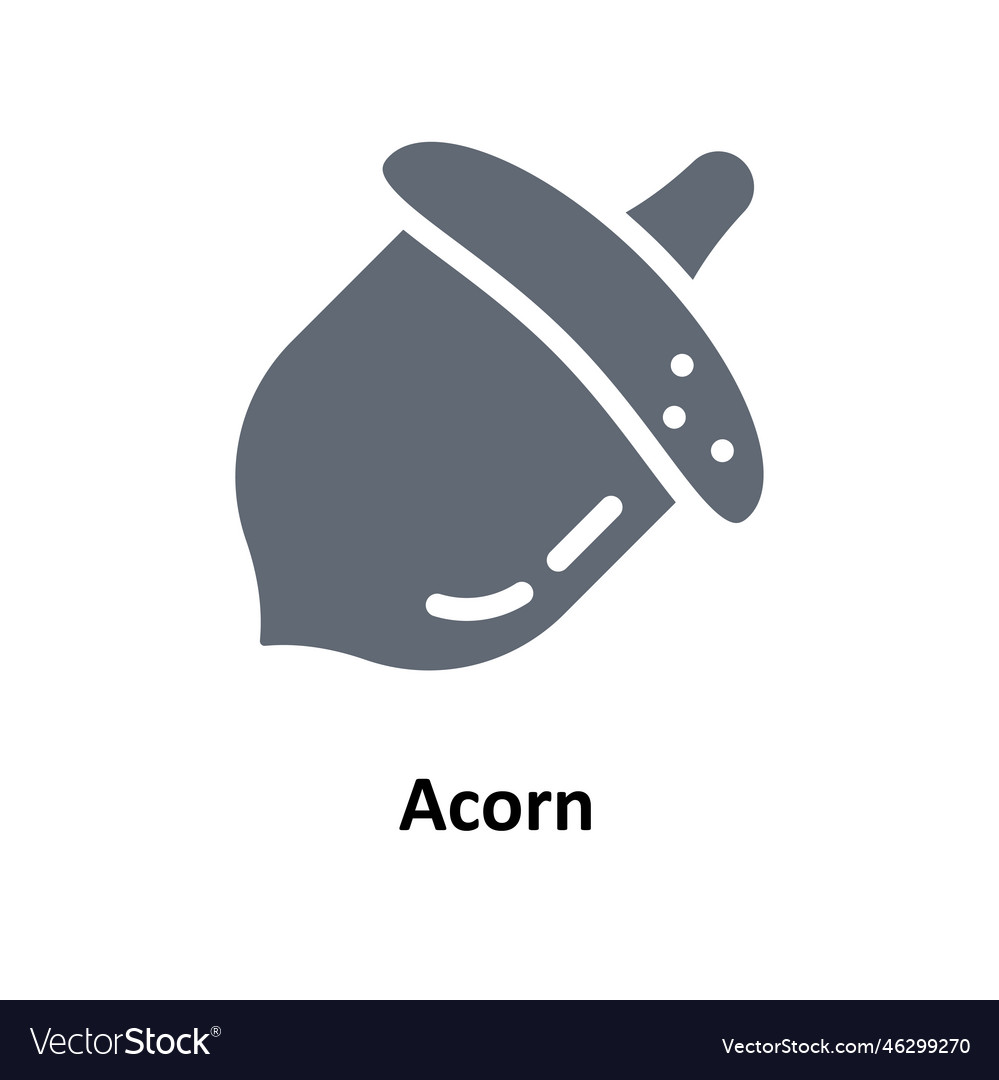 Acorn solid icons simple stock