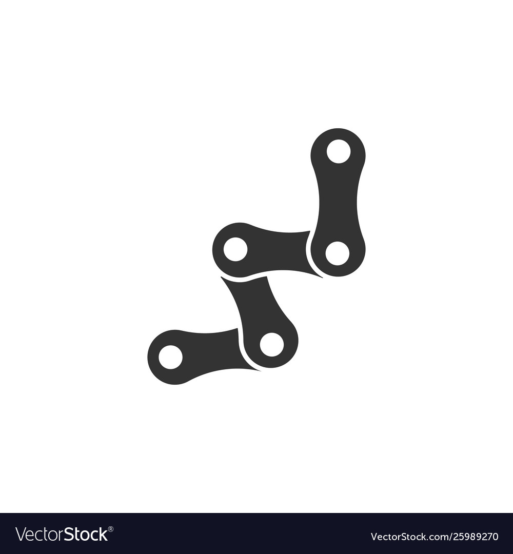 Bicycle chain line icon simple modern flat