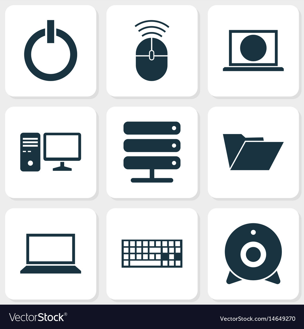 Computer icons set collection of personal