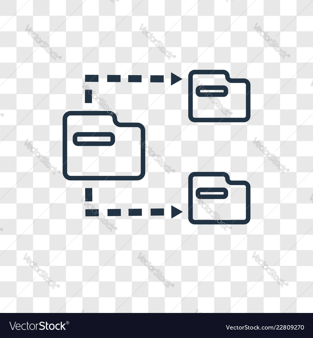 File transfer concept linear icon isolated vector image File transfer concept linear icon isolated