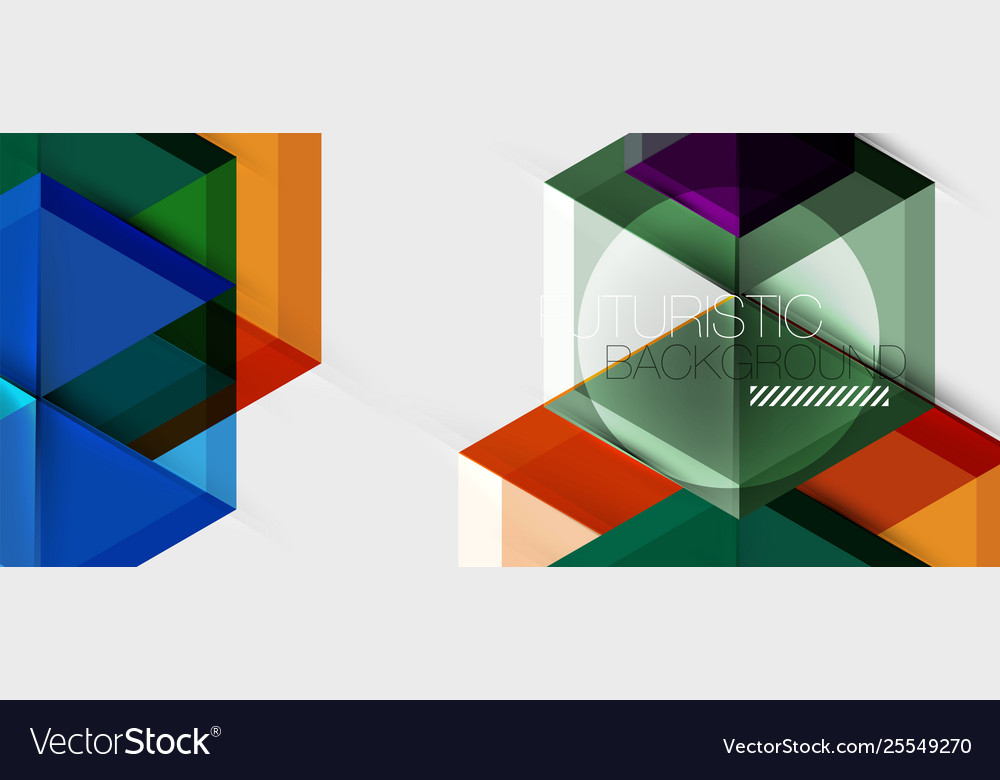 Geometric triangle and hexagon abstract background Vector Image Geometric triangle and hexagon abstract background