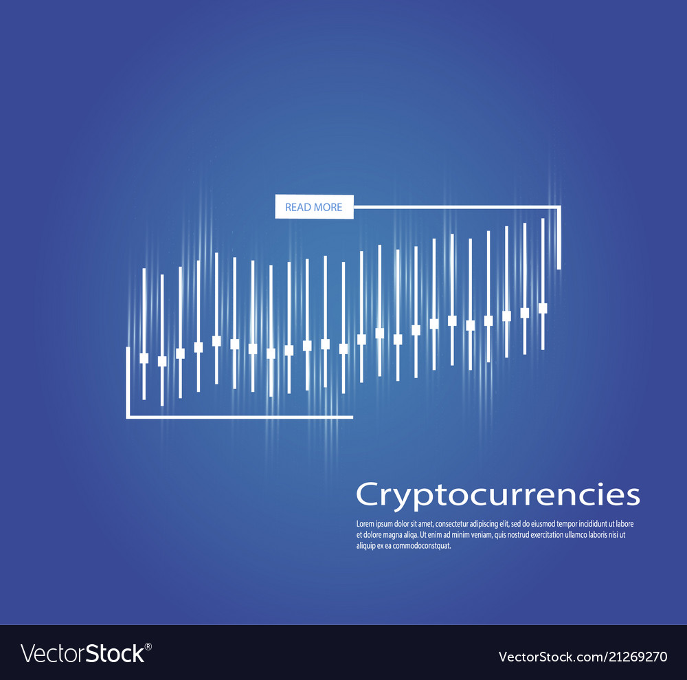 Graph of cryptocurrency graphics and analytics vector image Graph of cryptocurrency graphics and analytics