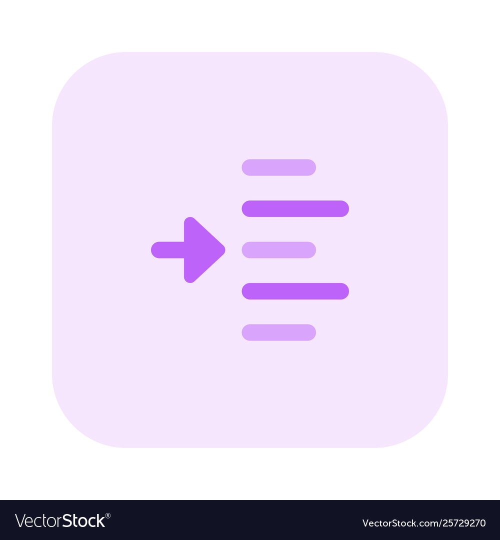 Indent left shift arrow-direction align format